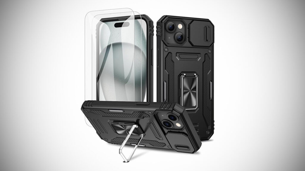 Maxdara for iPhone 15 Case with Slide Camera Cover