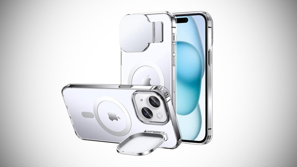 Silverback for iPhone 15 Plus Case with Built-in Camera Cover